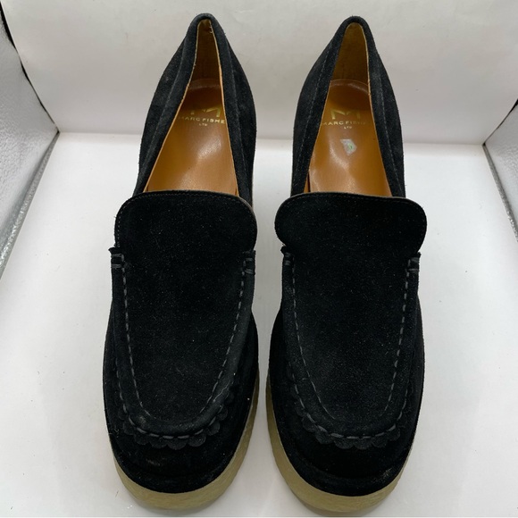 Marc Fisher LTD Lina Suede Leather Chunky Platform Loafers Size 7.5 - Picture 10 of 10